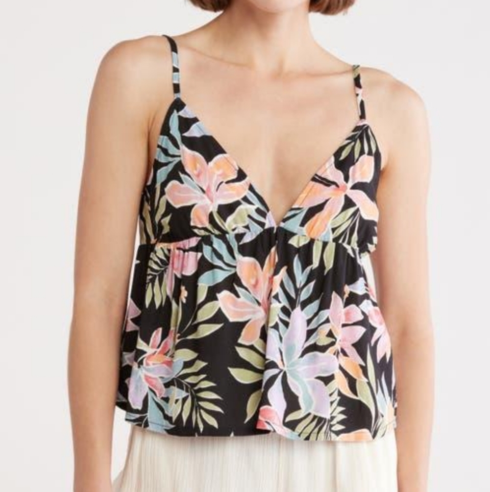 261-Billabong Floral Women's Top